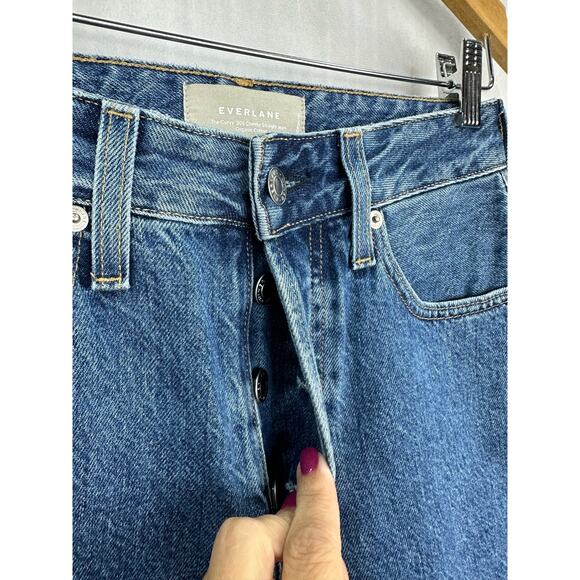 Everlane 90s Cheeky Straight Leg High Rise Jeans Medium Wash Size 27 - Picture 4 of 8